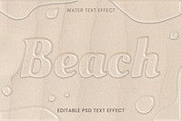 Water editable psd text effect