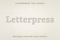 Letterpress editable vector text effect