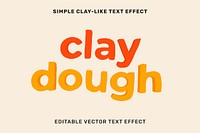 Clay-like editable vector text effect