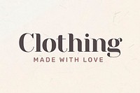 Editable business logo vector with clothing word