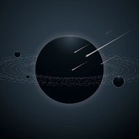 Aesthetic planet galaxy background psd in gradient gray and blue