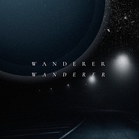 Wanderer inspirational quote template vector galaxy aesthetic social media post