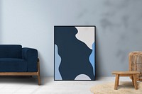 Minimal living room mockup psd interior design