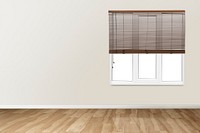 Beige wall mockup psd authentic empty room interior design