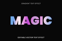 Gradient colorful text effect vector editable template