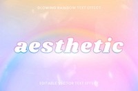 Glowing rainbow text effect vector | Premium Vector Add-on - rawpixel