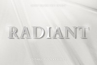 Shiny silver text effect psd editable template