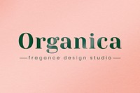 Emboss business logo template psd for organic brands
