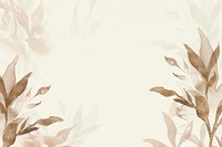 Brown watercolor leaf background psd aesthetic autumn season