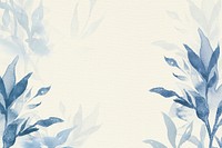 Blue watercolor leaf background aesthetic winter season