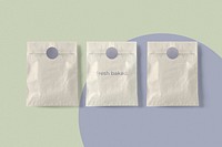 Bakery paper bag mockup psd in minimal style