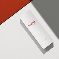 White box packaging mockup psd for beauty products in minimal design