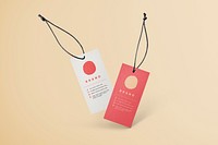 Clothing label mockup psd 