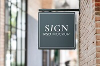 Shop sign mockup psd