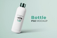 Water bottle mockup psd on transparent background