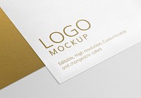 Logo mockup psd on corporate identity branding letterhead