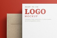 Logo mockup psd on corporate identity branding letterhead