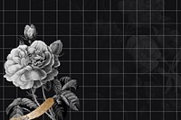 Flower background dark border vector, remixed from vintage public domain images