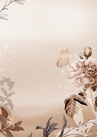 Flower poster, aesthetic background psd, remixed from vintage public domain images