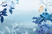 Flower background aesthetic border vector, remixed from vintage public domain images