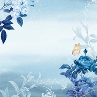 Flower wedding background, aesthetic border design vector, remixed from vintage public domain images