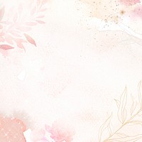 Flower wedding background, aesthetic border design psd, remixed from vintage public domain images