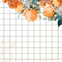 Flower wedding background, aesthetic border design vector, remixed from vintage public domain images