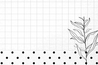 Plant background doodle border vector