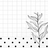 Plant wedding background, doodle border design vector