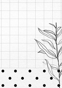 Plant background doodle border psd