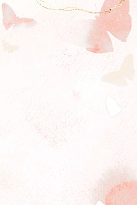 Butterfly background watercolor border vector | Premium Vector - rawpixel