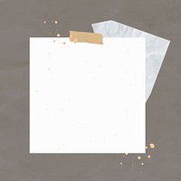 Sticky note psd white paper element