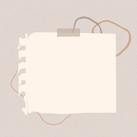 Digital note psd beige paper element