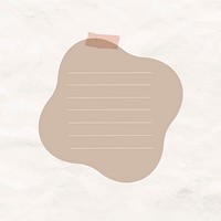 Digital note vector brown lined paper element