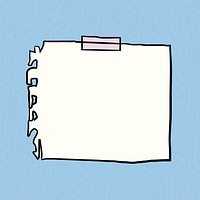 Sticky note vector on pastel blue background