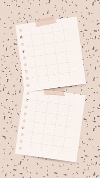 Sticker note vector paper note on feminine background