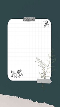 Digital note psd instant photo frame collage with grid paper