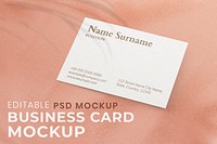 Business card mockup, realistic professional design psd