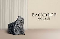 Product backdrop mockup, psd natural beauty stone