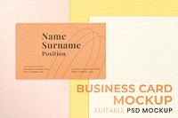 Business card mockup, realistic professional design psd