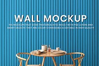 Wall mockup, home dining room, minimal interior psd