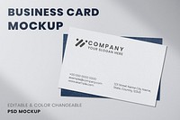 Business card mockup, realistic professional design psd