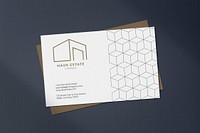 Business card mockup, minimal branding design psd