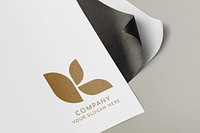 Corporate logo mockup, modern professional psd design on paper