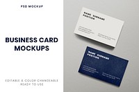 Business card mockup, realistic modern design psd