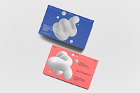 Business cards mockup, branding corporate identity stationery psd for design business