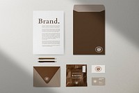 Corporate identity mockup, professional stationery realistic psd image