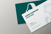 Business cards mockup, branding corporate identity stationery psd for vegan business