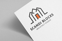 Business logo mockup, minimal professional psd design on paper