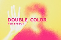 Double color abstract exposure PSD effect easy-to-use in anaglyph 3D tone remixed media